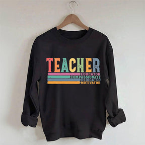 Retro Teacher Life Back to School Sweatshirt