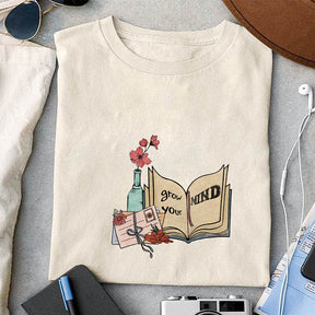 Grow Your Mind Book Lover T-shirt