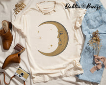 Vintage Moon Graphic T-shirt