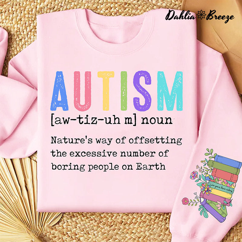 Autism Definition Book Lover Sweatshirt