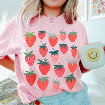 Strawberry Botanical Aesthetic T-shirt