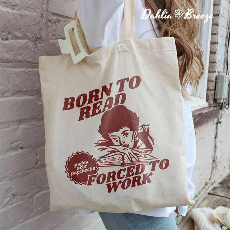 Born To Read Bookish Tote Bag