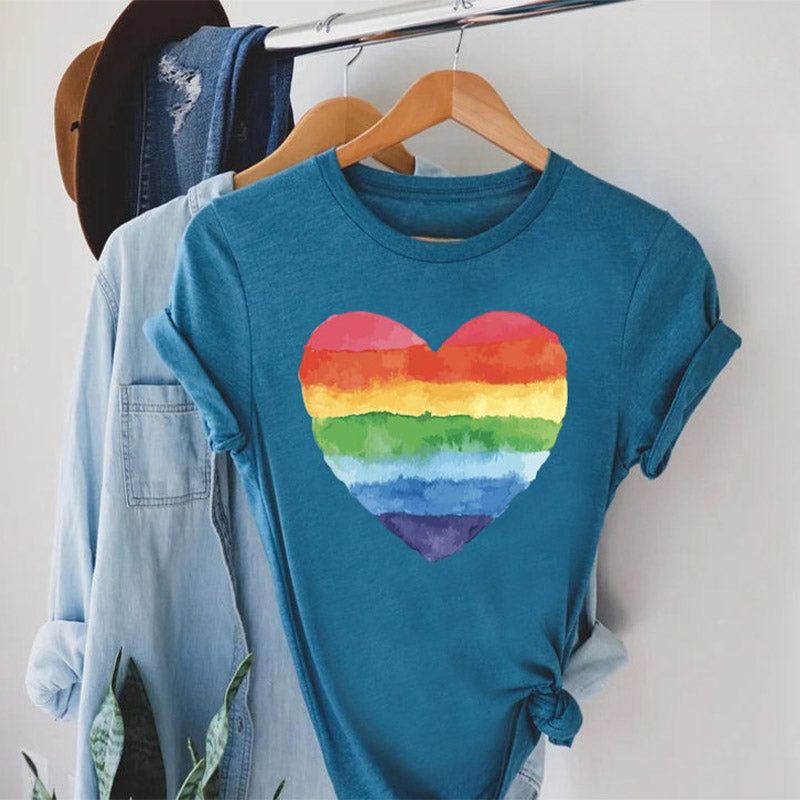 Watercolor Rainbow Heart T-shirt