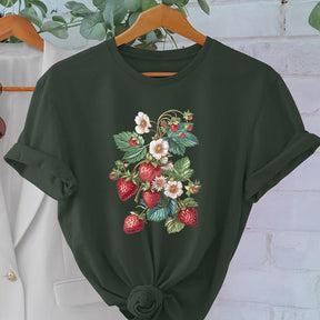 Floral Strawberry Trendy T-shirt