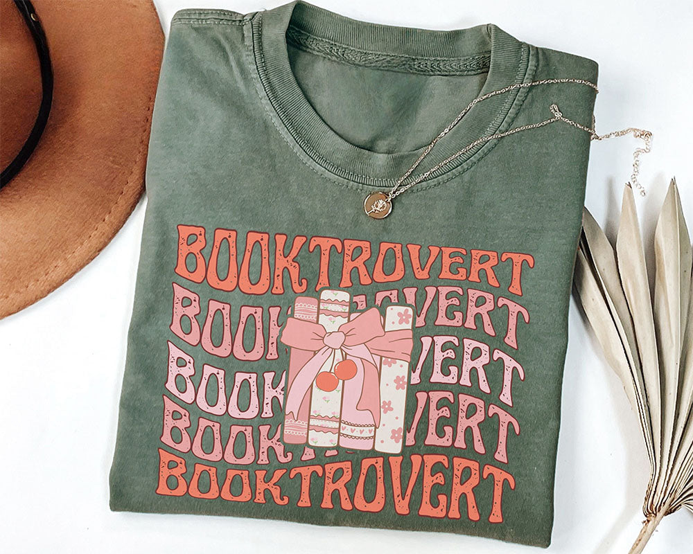 T-shirt avec nœud Booktrovert Books