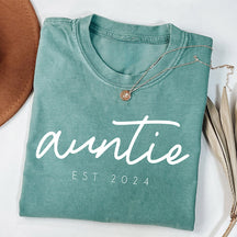 T-shirt imprimé lettre Cool Auntie