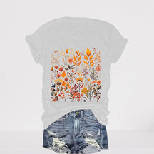 T-shirt esthétique vintage de fleurs sauvages botaniques nature