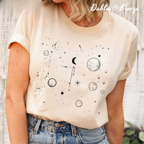 Aesthetic Moon Astronomy T-shirt