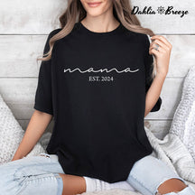 T-shirt imprimé lettre Mama