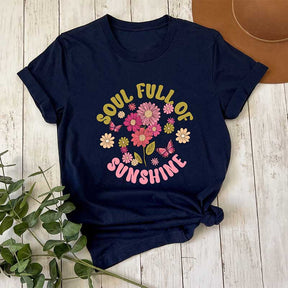 Soul Full of Sunshine Cute Flower T-shirt