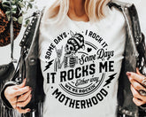 Funny Rocking Motherhood Skull T-shirt