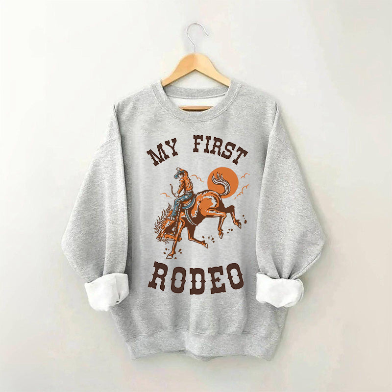 My First Rodeo Crewneck Sweatshirt