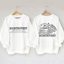 Booktrovert Définition Funny Floral Book Sweatshirt