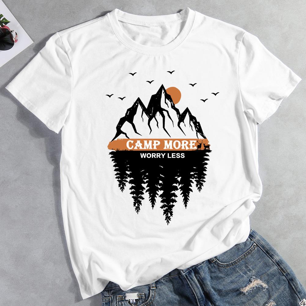 Camp More Worry Less Hiking T-shirt