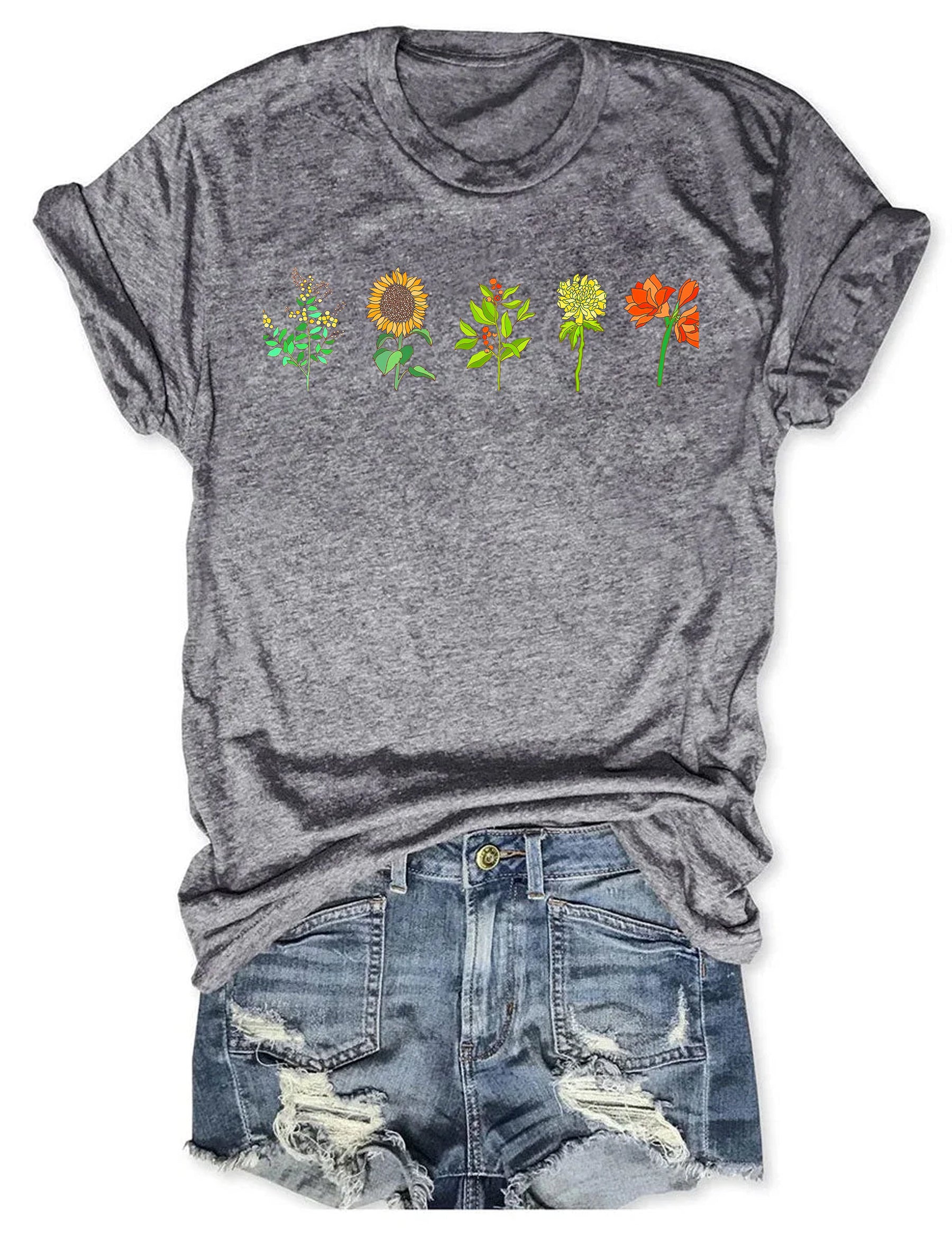 T-shirt Boho Tournesol