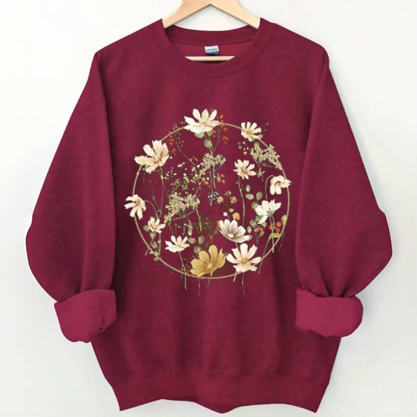 Sweat-shirt à fleurs