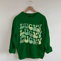 Lucky-Sweatshirt mit Rundhalsausschnitt