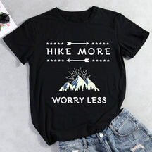 Hike More Worry Less Hiking T-shirt