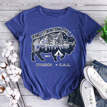 Grand Teton National Park Bison Hiking T-shirt