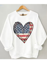 America Flag Heart Sweatshirt