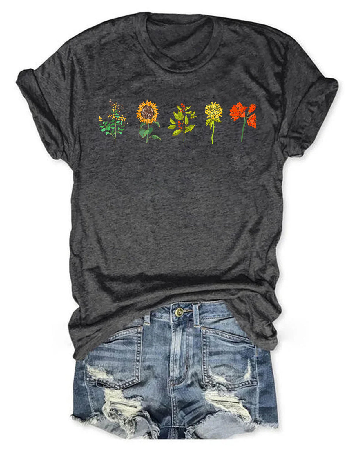 T-shirt Boho Tournesol