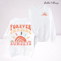 Sweat-shirt de plage mignon à la poursuite des couchers de soleil