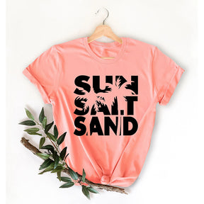 T-shirt de plage de sel de sable de soleil