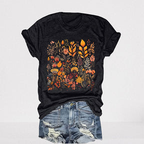 Vintage Wildflowers Botanical Nature Aesthetic T-shirt