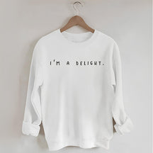 Bedrucktes Sweatshirt „I'm A Delight“.