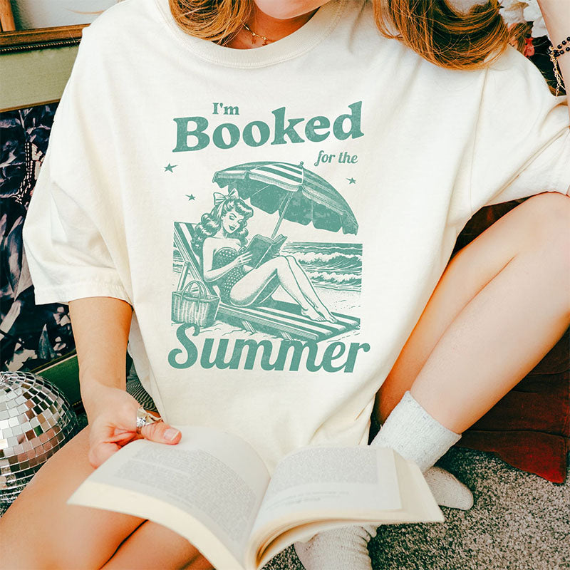 Book Girl Summer Vintage Romance Reader T-shirt