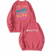 Funny Auntie Letter Graphic Sweatshirt