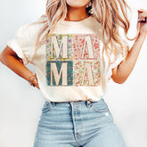 Retro Floral Mama Print T-shirt