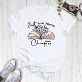 T-shirt imprimé Flower Book Just One More Chapter