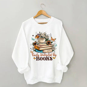 Easily Distracted By Books Sweatshirt