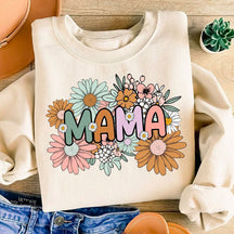 Floral Mama Trendy Print Sweatshirt