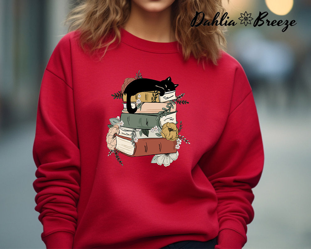 Books and Cats Bookish Sweatshirt