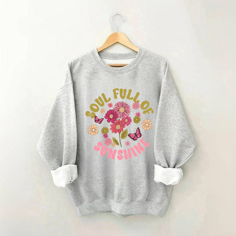 Soul Full of Sunshine Sweat-shirt à fleurs mignonnes