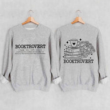 Booktrovert Definition Funny Floral Book Sweatshirt