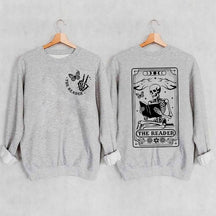 The Reader Tarot Card Skeleton Reading Sweatshirt