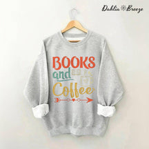 Sweat-shirt bookish café et livre vintage