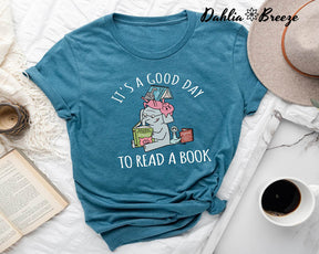 Its A Good Day To Read Funny Piggie Elephant T-shirt