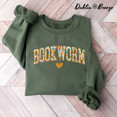 Floral Bookworm Book Lover Sweatshirt