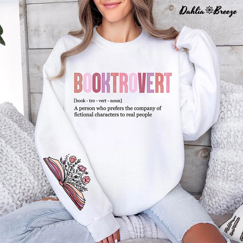 Booktrovert Definition Funny Book Lover Sweatshirt