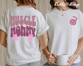 T-shirt de couverture de pompe de maman musculaire