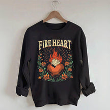 Fireheart Trendy Print Bookish Sweatshirt