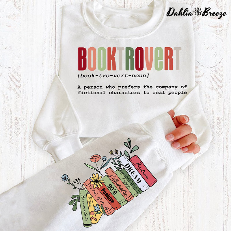 Booktrovert Définition Funny Book Lover Sweatshirt