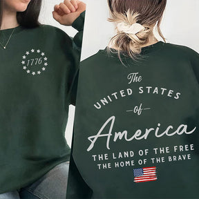 The Land of the Free The Home of the Brave Crewneck Sweatshirt