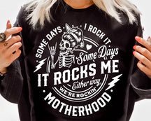 Funny Rocking Motherhood Skull T-shirt