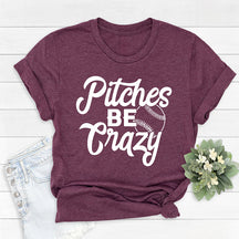 Emplacements Be Crazy T-shirt de baseball drôle