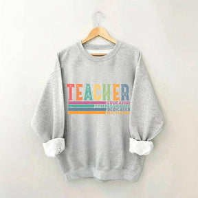 Retro Teacher Life Back to School Sweatshirt